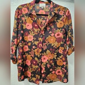 Sezane pierro black with flowers 34/2